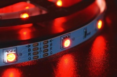 Светодиодная лента SMD 5050, 30LED/м, 12 v цвет красный